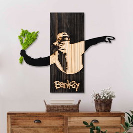 Wallity Banksy - Flower Thrower 2 Escultura de pared